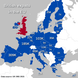 The number of British Expats living in EU countries